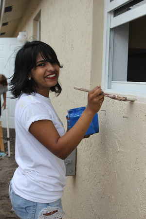 Painting at a Habitat for Humanity Home Build