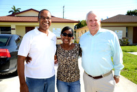 JM Family President and CEO (R) at Habitat for Humanity Home Dedication