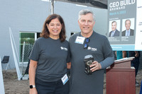 Nancy Robin, CEO and executive director of Habitat for Humanity of Broward; Brent Burns, president and CEO of JM Family Enterprises.